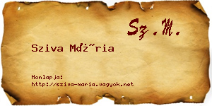 Sziva Mária névjegykártya